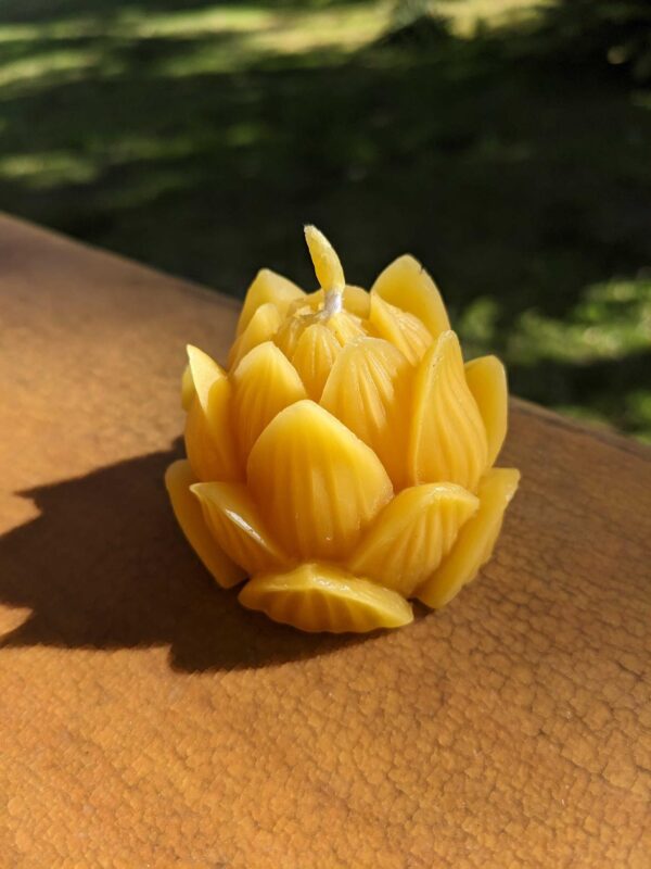 Pure beeswax Lotus Flower candle