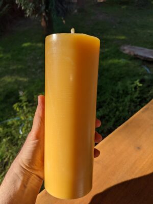 Large Pillar Pure Beeswax Candle.