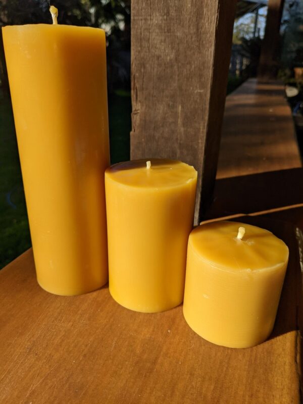 Small Medium Large Pillar Pure beeswax candle