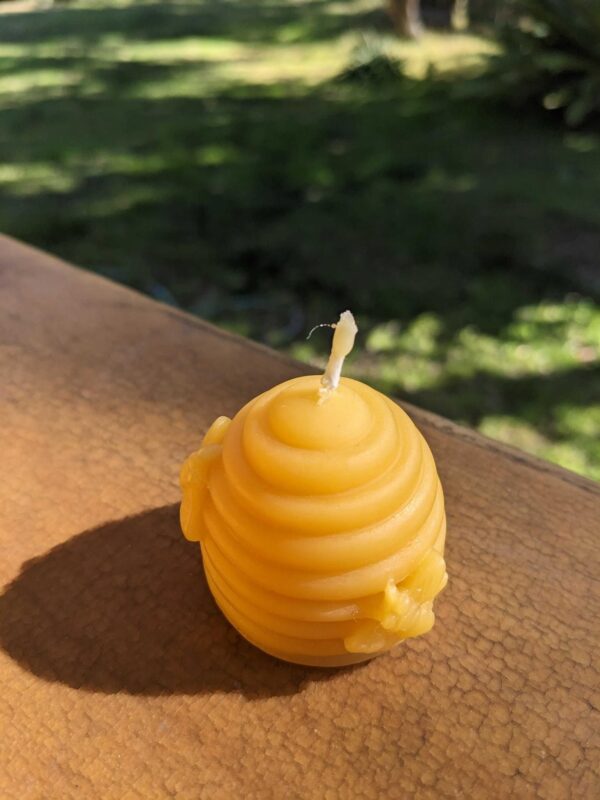 Pure beeswax small beehive decorative seasonal candle